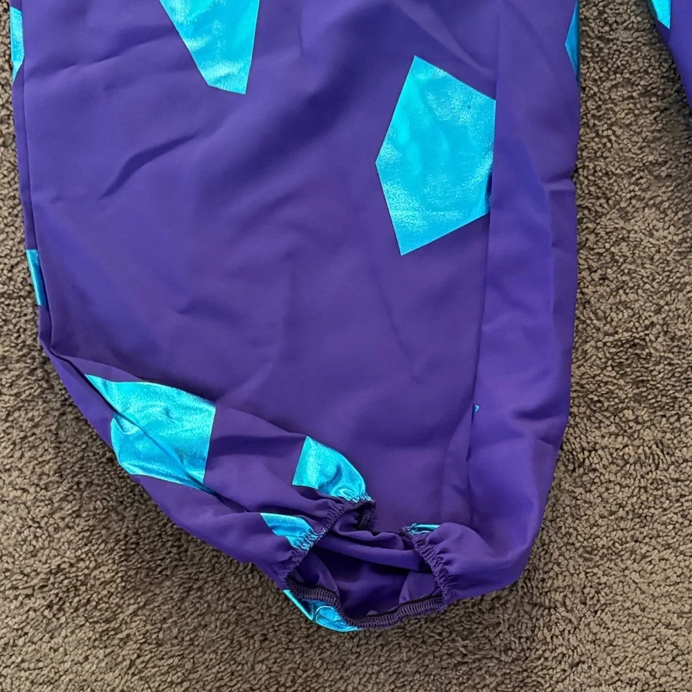 Spirit Purple Clown Jumbo Costume with Teal Accents - Picture 6 of 8